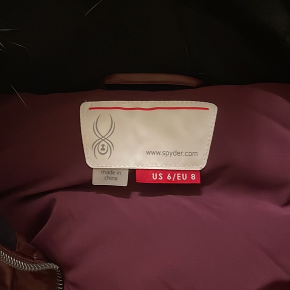 Spyder Bella genuine fox fur trim waterproof down ski jacket - Picture 12 of 14